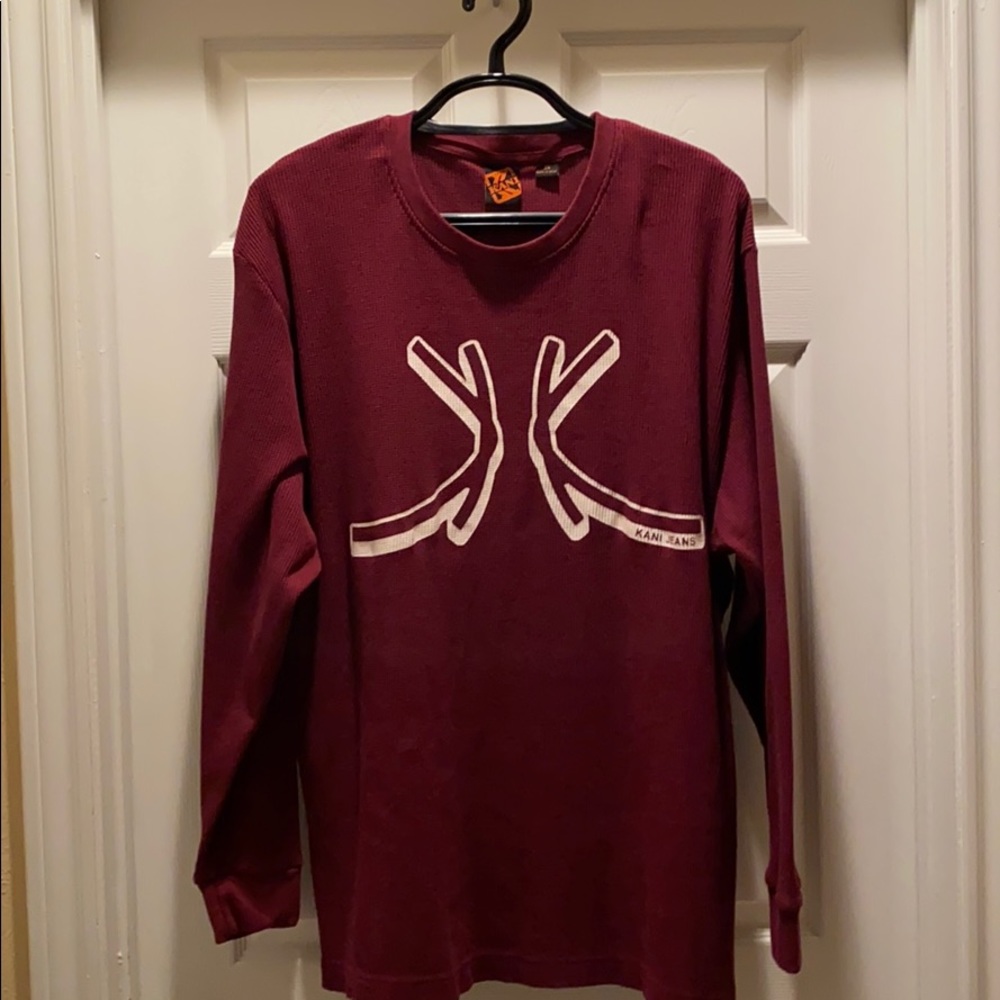 Karl Kano Thermal Shirt Maroon Color